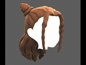 Base Hair for girl V28 3D Model