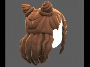 Base Hair for girl V28 3D Model