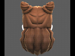 Base Hair for girl V28 3D Model