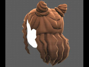 Base Hair for girl V28 3D Model
