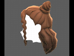 Base Hair for girl V28 3D Model