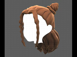 Base Hair for girl V28 3D Model