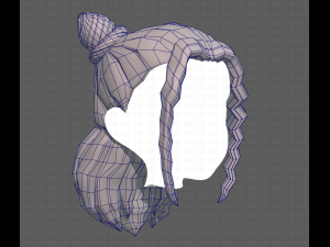 Base Hair for girl V28 Model 3D