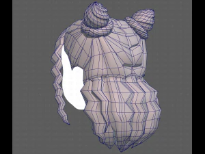 Base Hair for girl V28 3D Model
