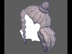 Base Hair for girl V28 3D Model