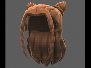 Base Hair for girl V28 3D Model