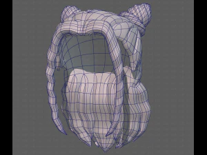 Base Hair for girl V28 3D Model