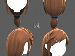 Base Hair for girl V29 Model 3D