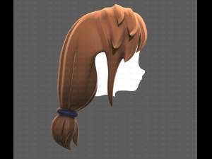 Base Hair for girl V29 3D Модель