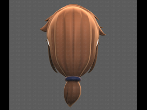 Base Hair for girl V29 3D Модель