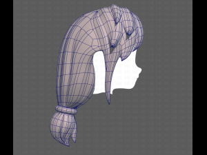 Base Hair for girl V29 3D Модель