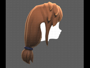 Base Hair for girl V29 3D Модель