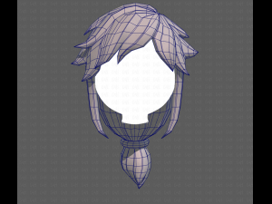 Base Hair for girl V29 3D Модель