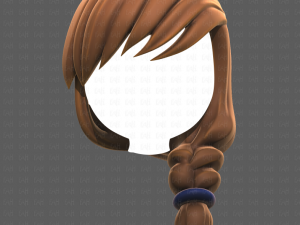 Base Hair for girl V30 3D Model