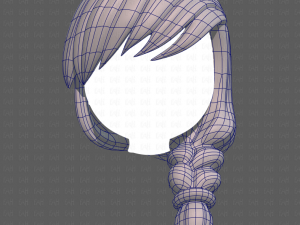 Base Hair for girl V30 3D Model