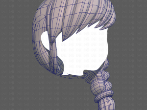 Base Hair for girl V30 3D Model
