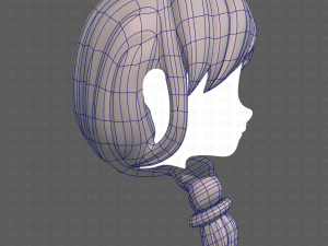 Base Hair for girl V30 3D Model