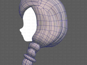 Base Hair for girl V30 3D Model