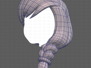 Base Hair for girl V30 3D Model