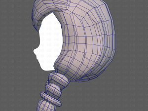 Base Hair for girl V30 3D Model