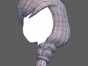 Base Hair for girl V30 3D Model