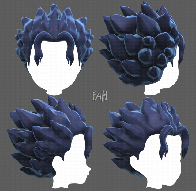 Base Hair for Boy V29 Modello 3D .c4d .max .obj .3ds .fbx .stl .blend 