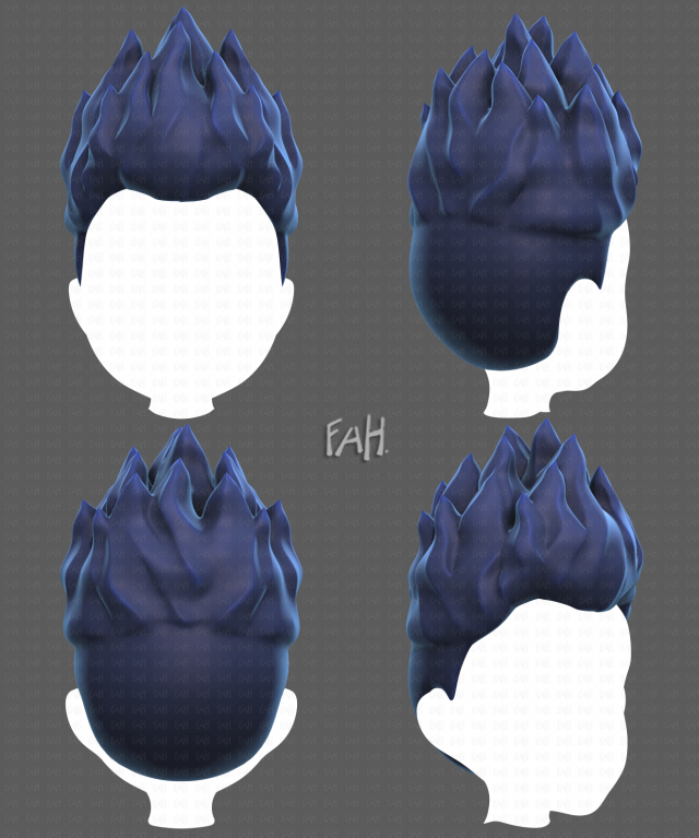 Base Hair for Boy V30 Modello 3D .c4d .max .obj .3ds .fbx .stl .blend