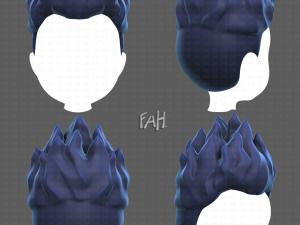Base Hair for Boy V30 Model 3D