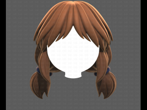 Base Hair for girl V31 Model 3D