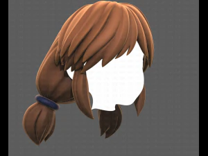 Base Hair for girl V31 3D Model