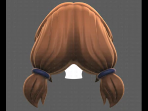 Base Hair for girl V31 3D Model