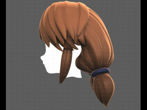 Base Hair for girl V31 3D Model