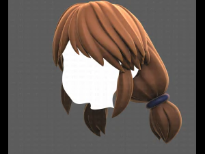 Base Hair for girl V31 3D Model