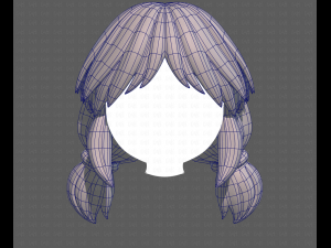 Base Hair for girl V31 Model 3D