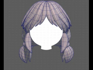 Base Hair for girl V31 3D Model