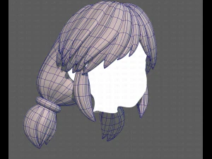 Base Hair for girl V31 3D Model