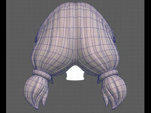 Base Hair for girl V31 3D Model