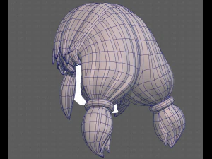 Base Hair for girl V31 3D Model