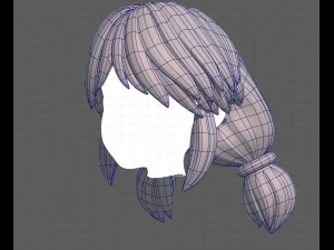 Base Hair for girl V31 3D Model