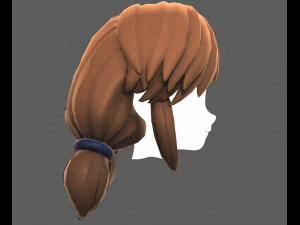 Base Hair for girl V31 3D Model