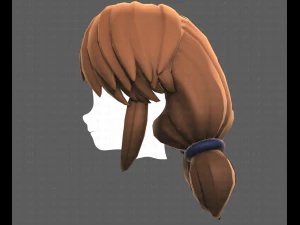 Base Hair for girl V31 3D Model