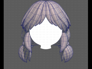 Base Hair for girl V31 Model 3D