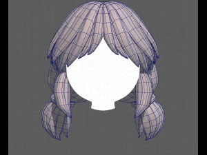 Base Hair for girl V31 3D Model