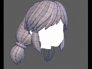 Base Hair for girl V31 3D Model