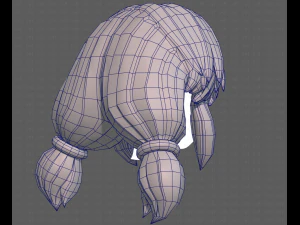 Base Hair for girl V31 3D Model