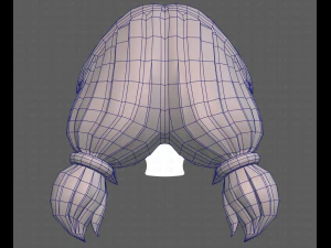 Base Hair for girl V31 3D Model
