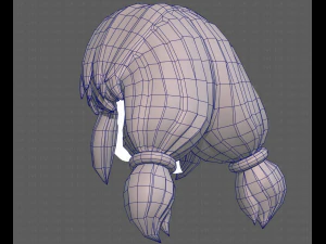 Base Hair for girl V31 3D Model