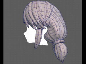 Base Hair for girl V31 3D Model