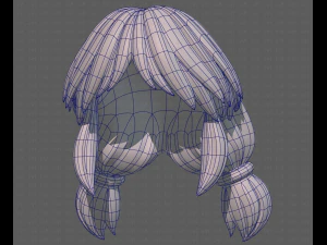 Base Hair for girl V31 3D Model