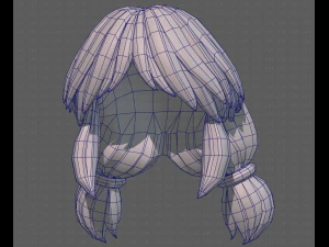Base Hair for girl V31 3D Model